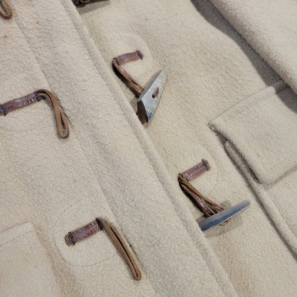 Vintage beige coat, duffle coat beige wool original Dolomite duffle coat, winter - Picture 3 of 15